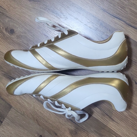 BEBE SPORT white & gold Tennis Shoes - Picture 4 of 10